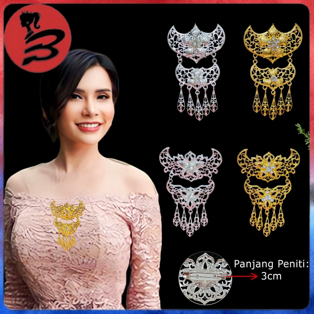 Bros Kebaya | bros untuk kebaya modern | bros baju kebaya | Bros Bunga | Bros Kebaya Kutubaru Krista