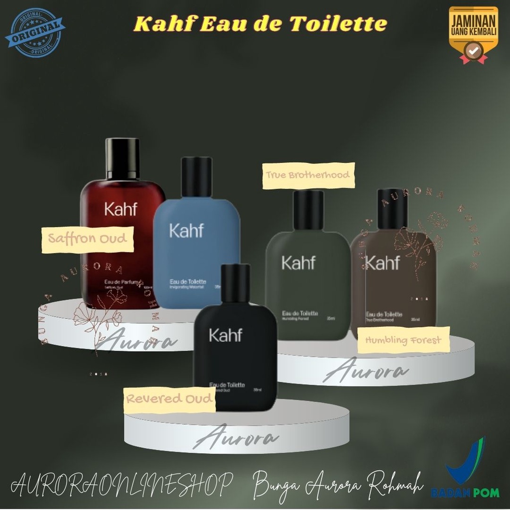 KAHF Eau de Toilette & Eau de Parfum | Parfum Laki-laki | Revered Oud | True Brotherhood | Man BPOM