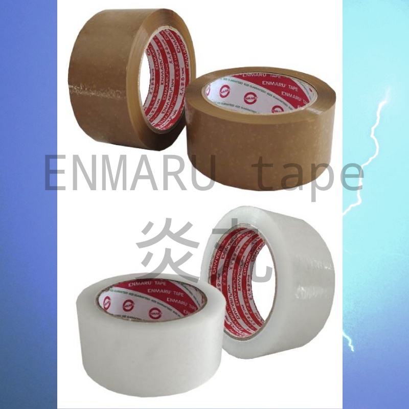 

OPP Packaging Tape Lakban ENMARU 炎丸 48mm x 100 yard 43 mikron 1 slop isi 6 Roll