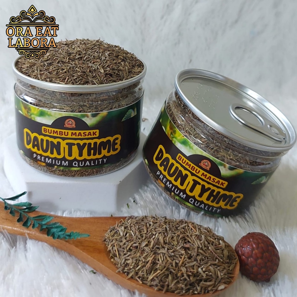 

Can Rempah Daun Thyme Timi Kering Zaatar Dried Thyme Leaves Kualitas Premium - Ora Eat Labora