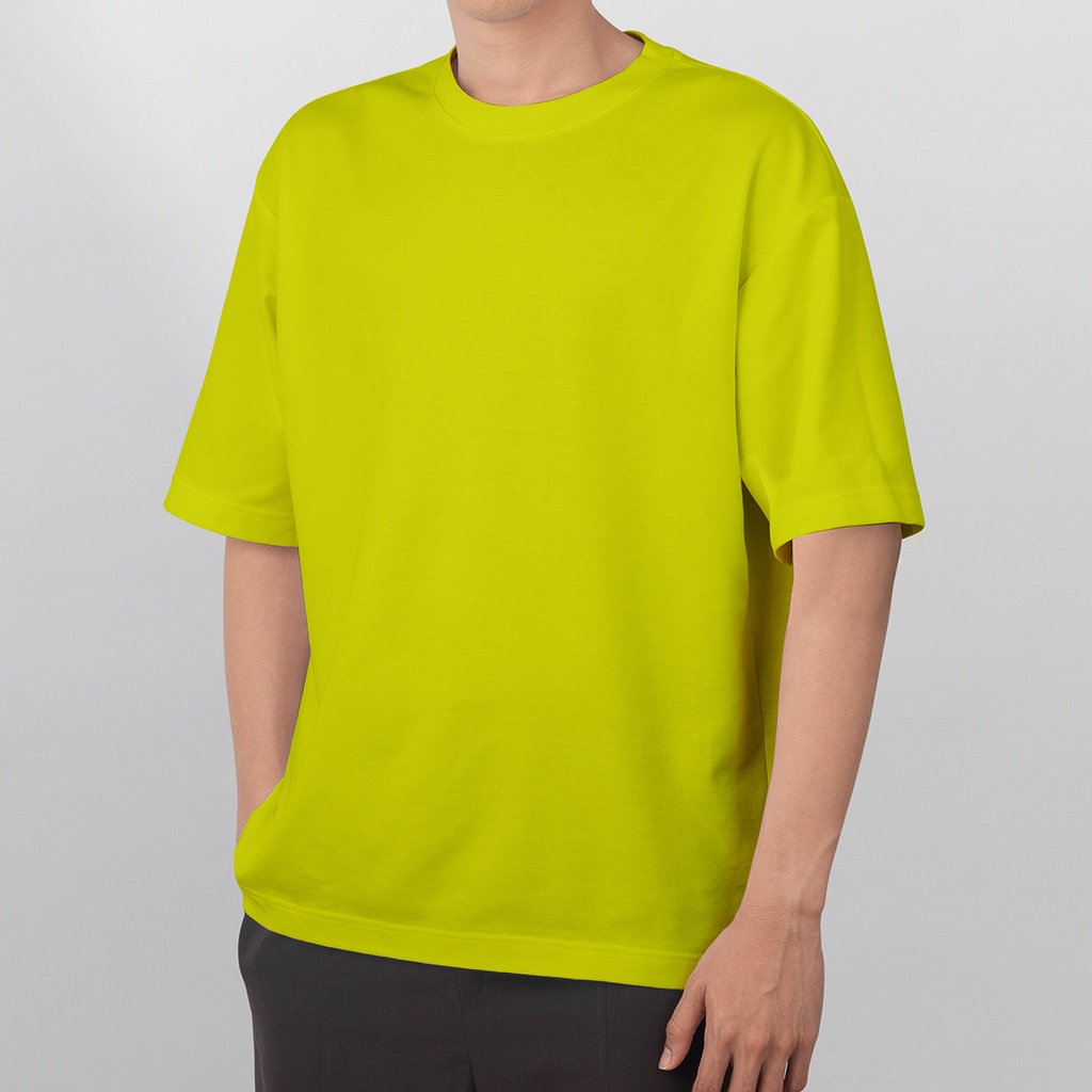 Kaos Polos Premium Hijau Electric Oversize - Unisex ESCOLT