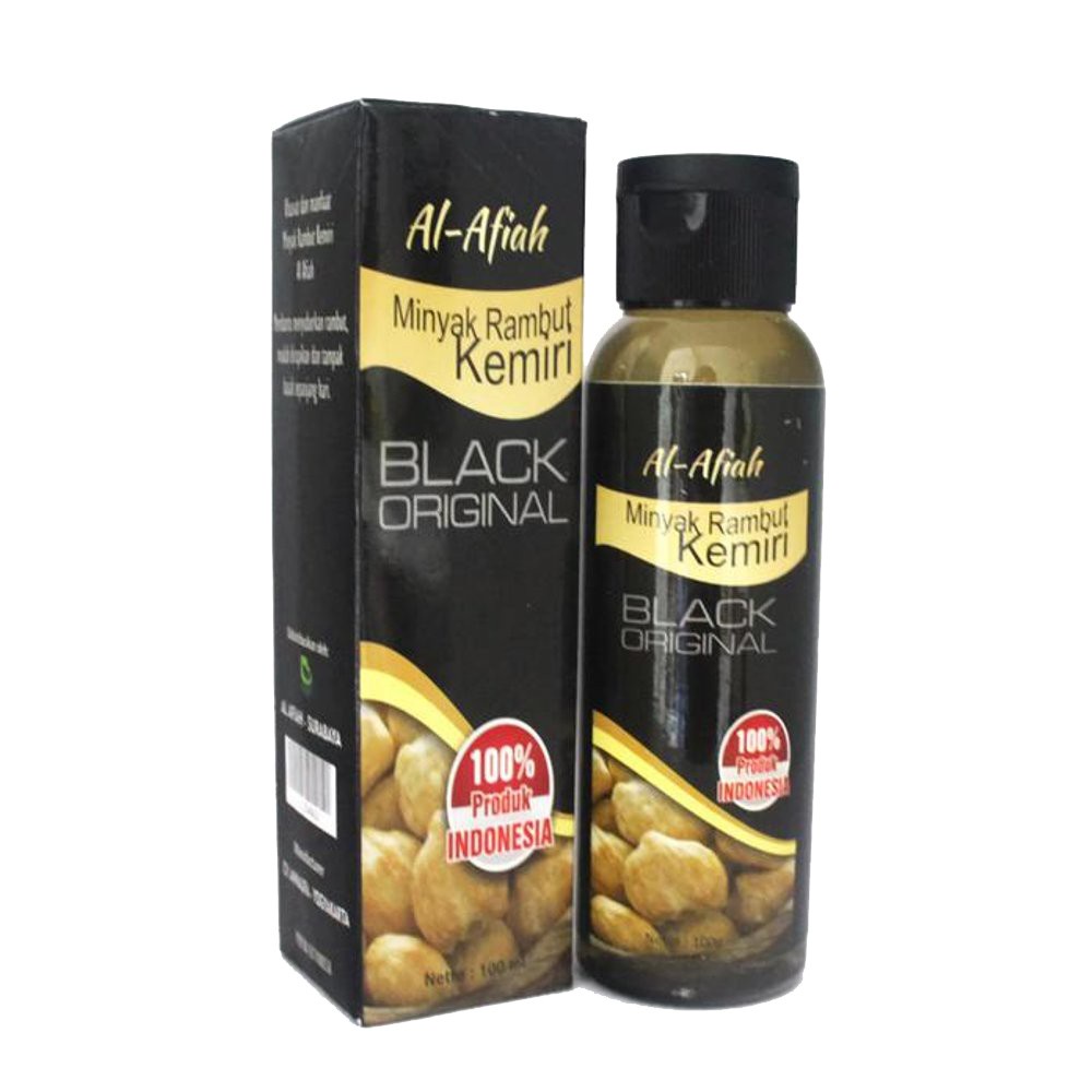 Minyak Rambut Kemiri Black Al Afiah BPOM - Minyak Kemiri Plus Zaitun (Penumbuh Rambut)