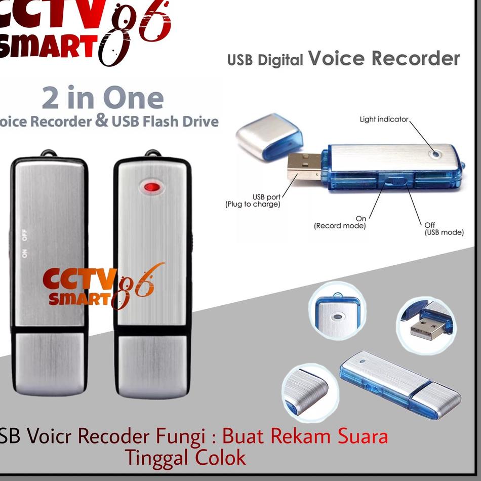 ● Alat Perekam Suara Mini Tersembunyi Alat Penyadap Sadap Suara Voice Recorder Flasdisk ✯