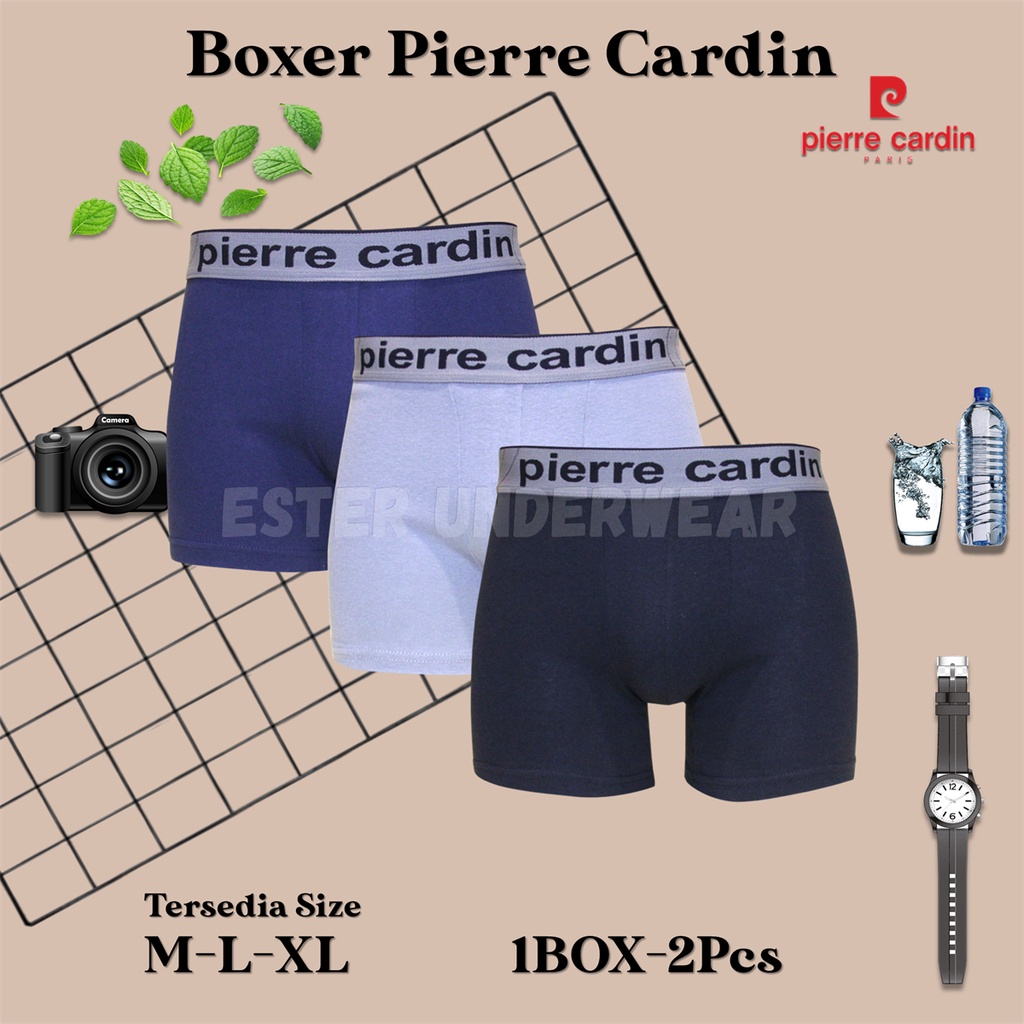 Celana Boxer Pria PIERRE CARDIN PC 252 ISI-2 Pcs bahan Katun