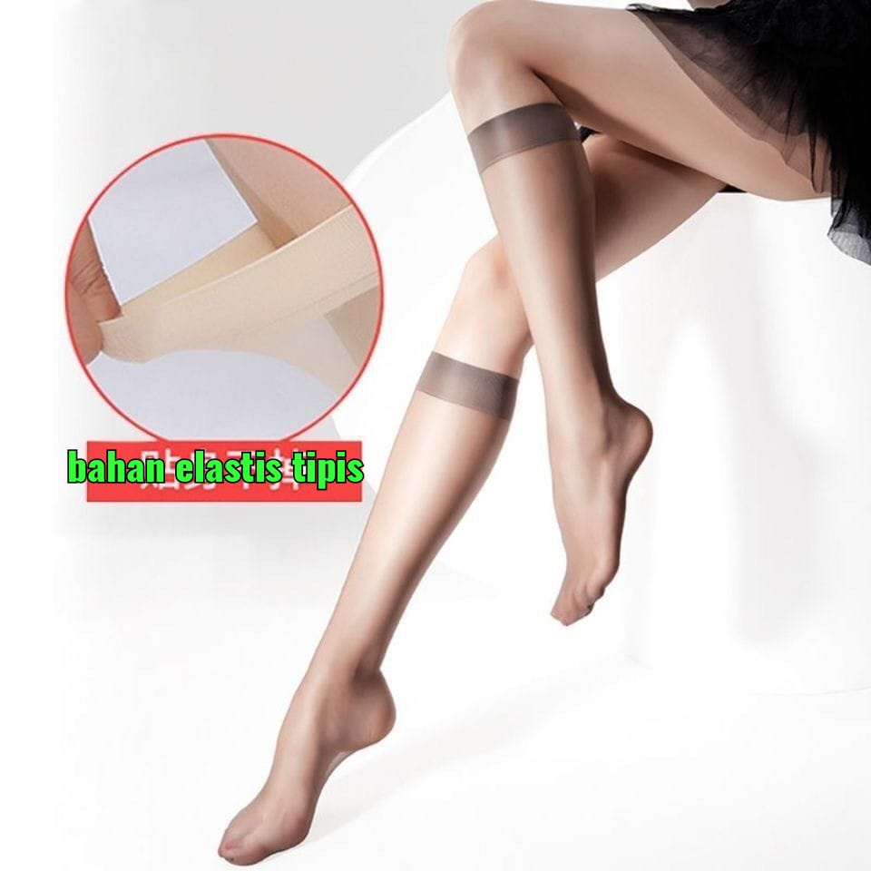 Stoking Cewek SPG Kaos Kaki Wanita Nylon Stocking Transparan Tinggi Selutut