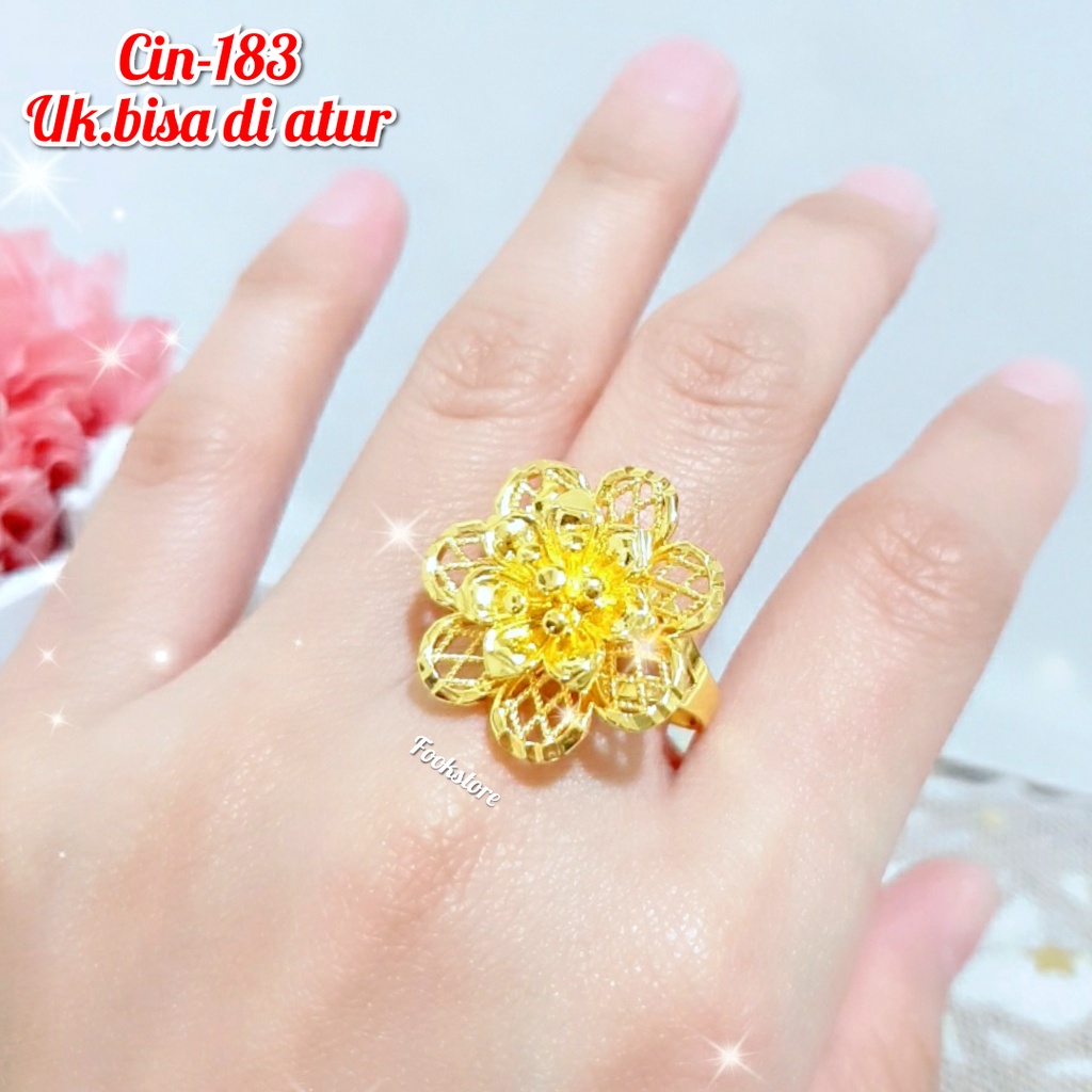 TERBARU CINCIN BUNGA KENDARI SATU UKURAN /PROMO CINCIN DEWASA COD