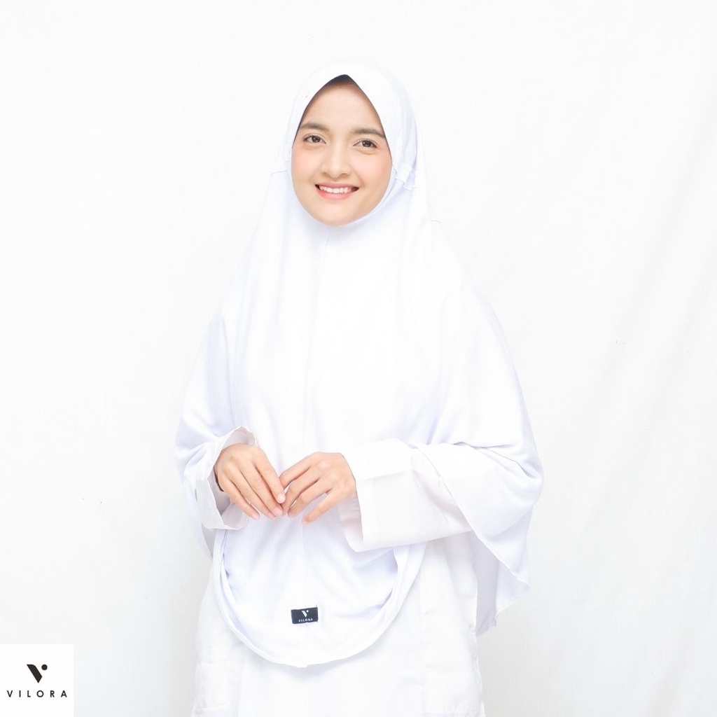 Vilora - Kerudung Sekolah Serut Jumbo (Hijab Instan)