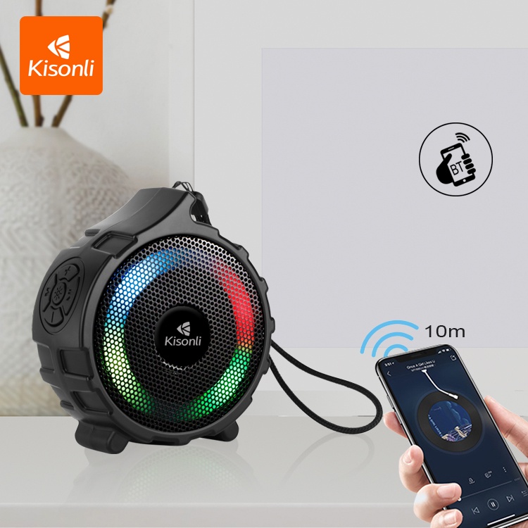 Speaker S11 Bluetooth Portable Kisonli Mini Wireless For Game Scene With Colored Lights Suitable - XOBOX