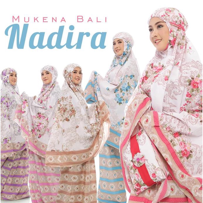 Mukena Bali Dewasa Nadira Eksklusif Semi Jumbo / Mukena Dewasa Rayon Bali Mewah + Tas Cantik - Muken