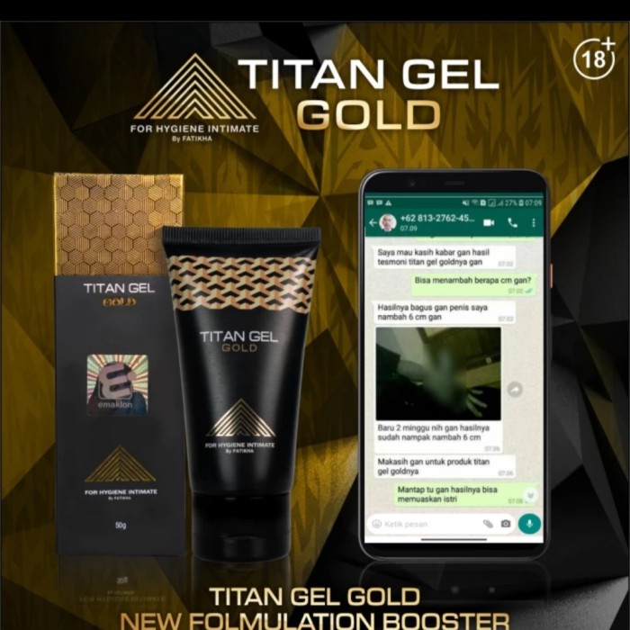 Titan Gell Gold Tantra Barcode Rusia Terbaru Asli Original
