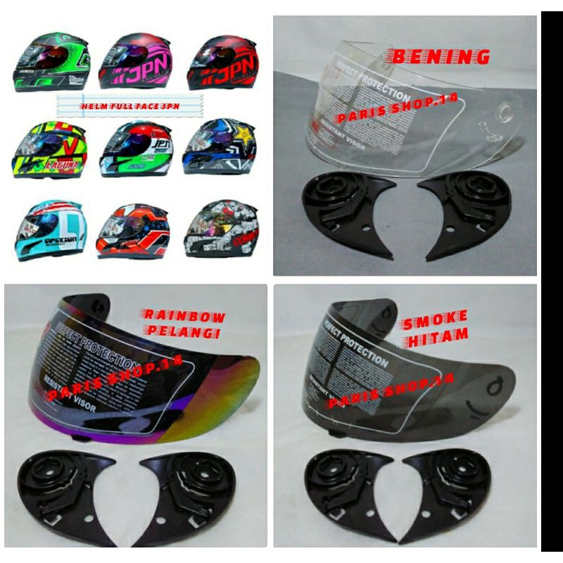 kaca visor helm full face jpn laguna,aragon dll