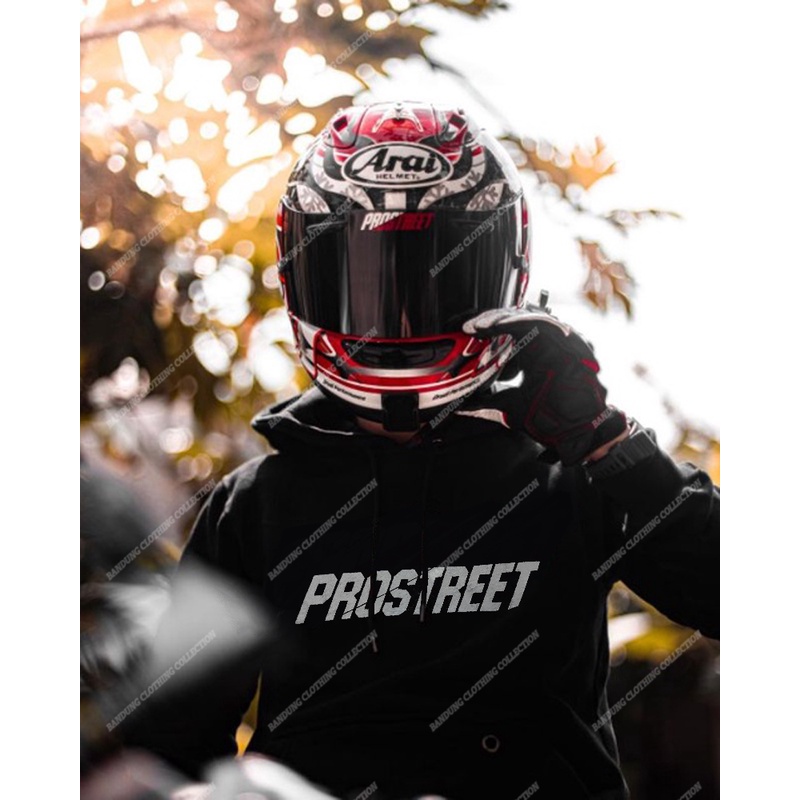 HOODIE SUNMORI  PRIA PROSTREET XTREME  PUTIH TERBARU BAHAN KATUN HOODIE PROSTREET PUTIH SIZE M L XL XXL