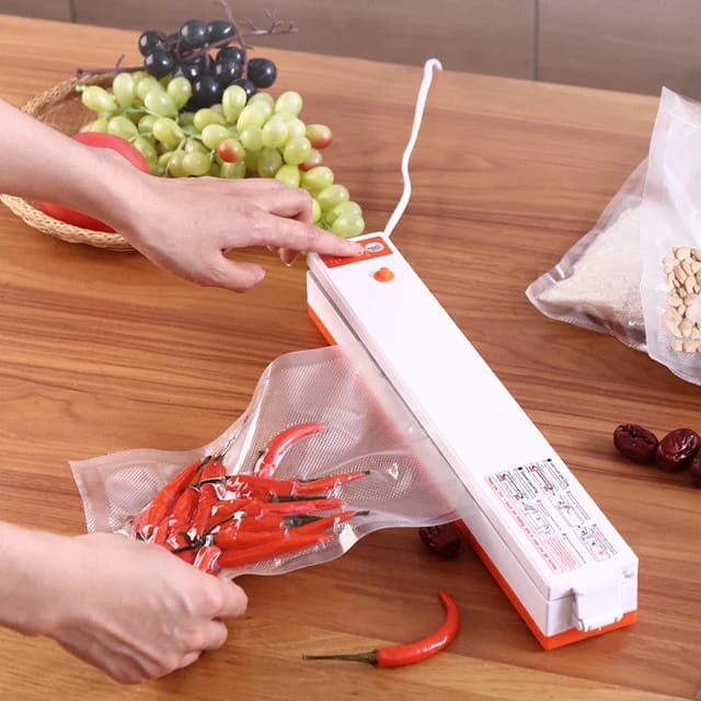 Orange Mesin Vacuum sealer Makanan Home Automatic Packing Machine