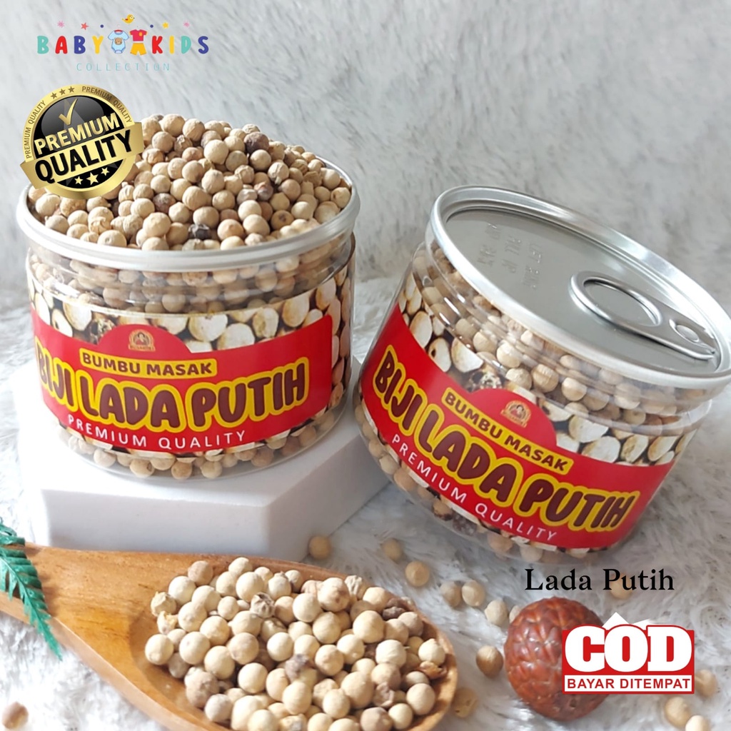 

Can Rempah Biji Lada Putih Asli Bangka Bumbu Dapur Merica Bulat White Pepper Kualitas Premium