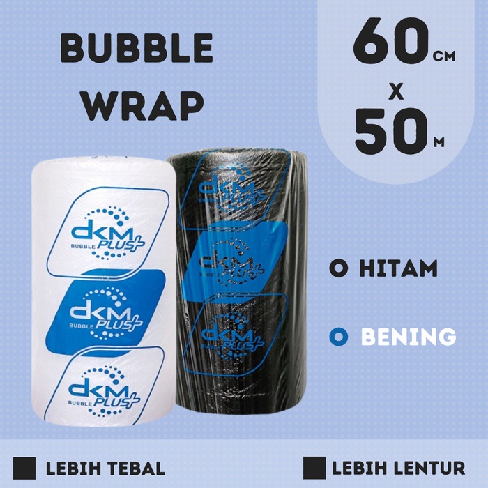 

PLASTIK BUBBLE WRAP DKM+ PREMIUM, MURAH (60CM X 50M)