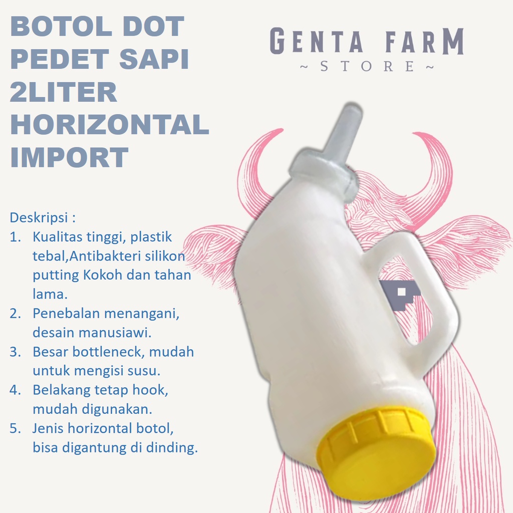 Botol Dot Pedet Sapi 2liter Horizontal Import