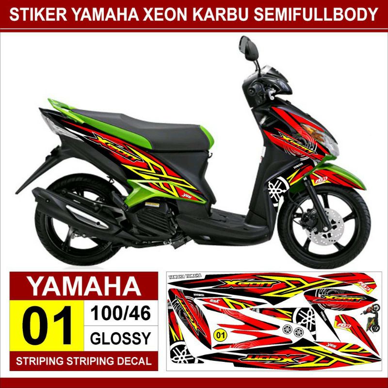 Bisa COD Ecal xeon RC 125 stiker variasi yamaha xeon aksesoris body motor xeon RC