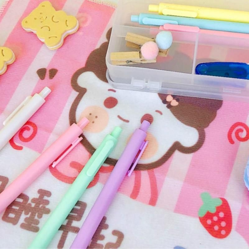 

MMM Pena Cetekan Macaron Pulpen Warna Pastel Tinta Hitam Alat Tulis Sekolah Kantor Pen Warna Warni