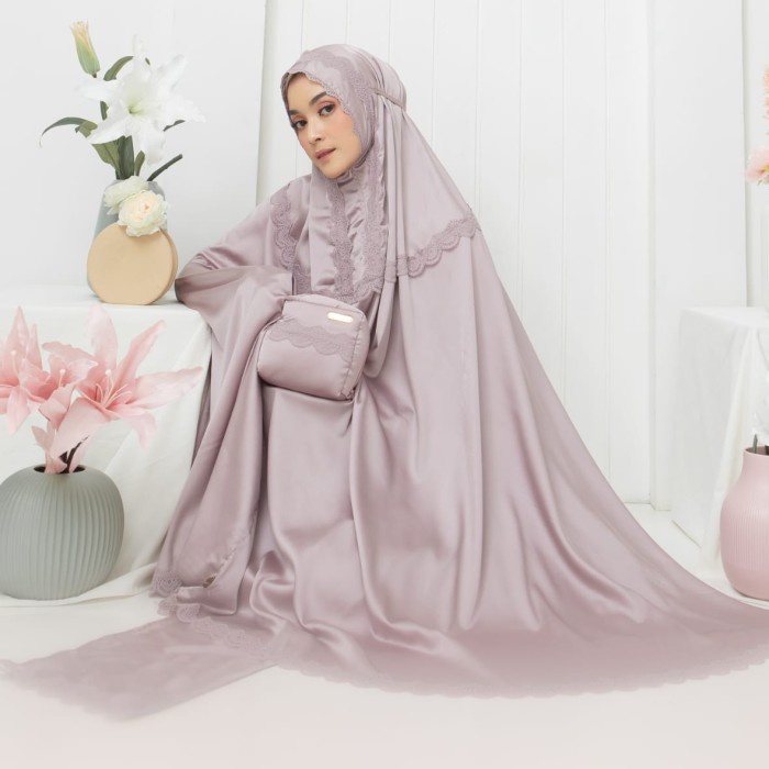 MUKENA PREMIUM SILKY RENDA MEWAH CANTIK JUMBO MUKENA SESERAHAN TERBARU