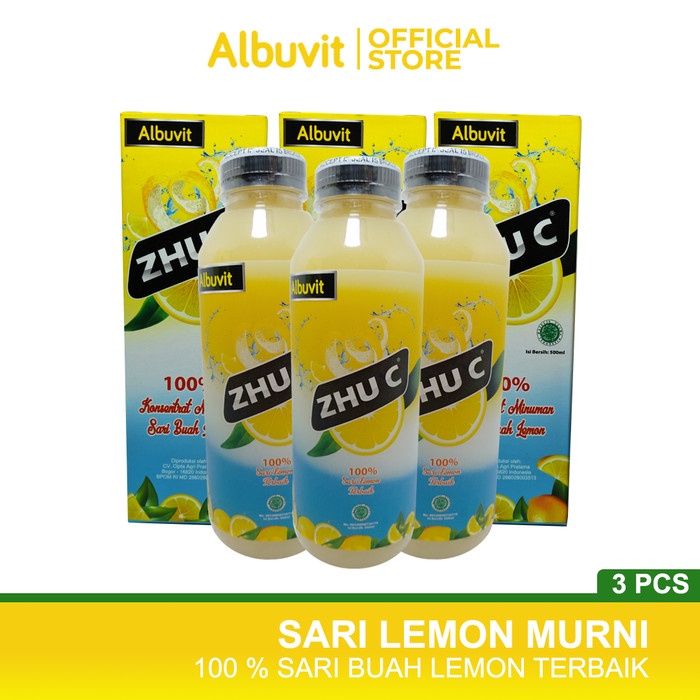 

ALBUVIT X ZHU C PAKET 3 BOTOL SARI LEMON 500ML ORIGINAL ASLI