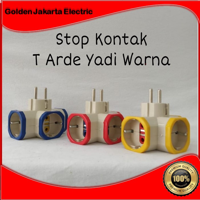 Steker T Arde Yadi Warna / Stop Kontak T Arde / Colokan Cabang 3