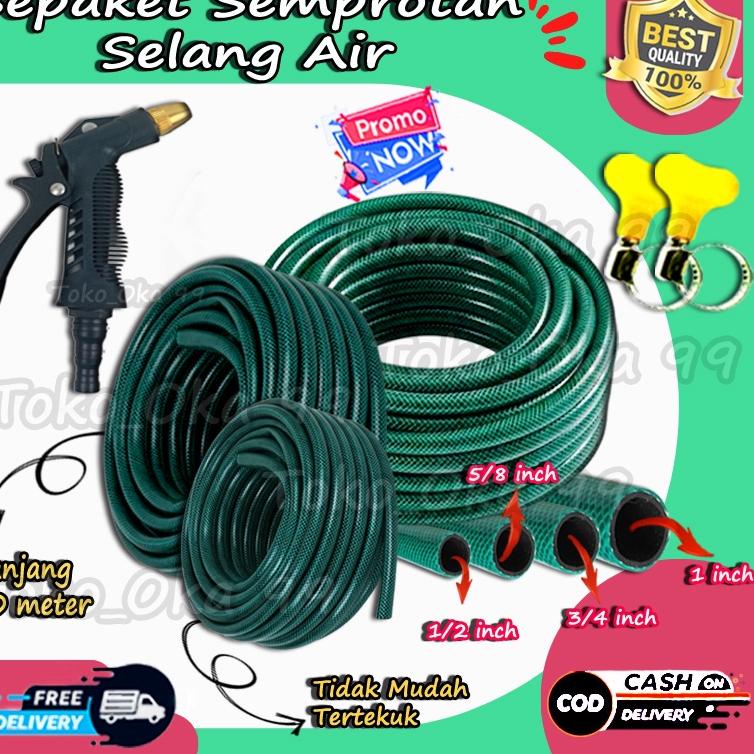 Bagus SELANG AIR 10 METER SEPAKET SEMPROTAN AIR TAMAN KEBUN / SEMPROTAN SELANG AIR CUCI MOTOR COD