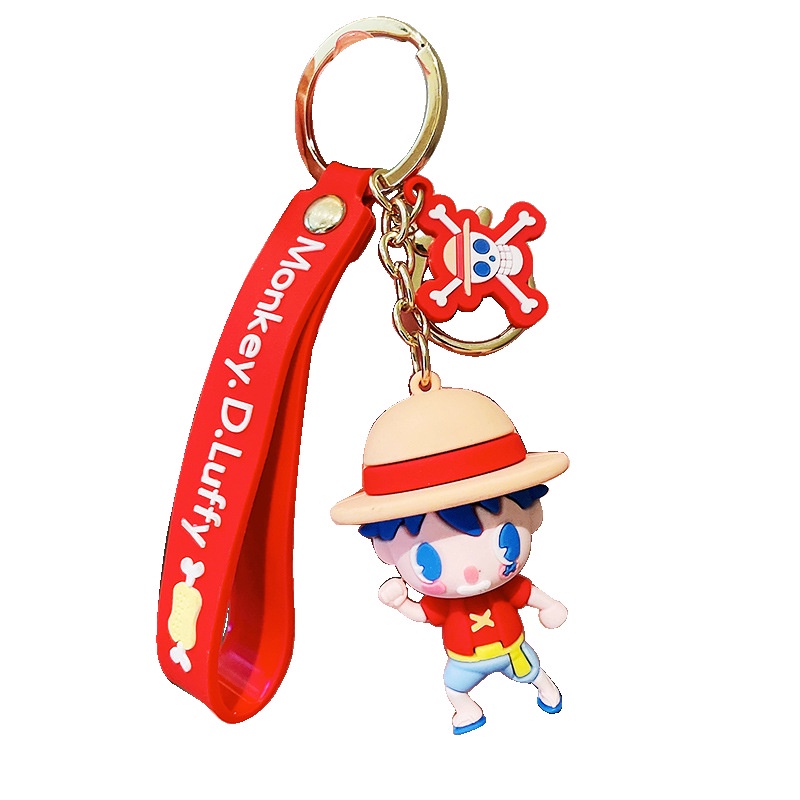 (WGK-010) GANTUNGAN ONE PIECE / KEY CHAIN ONE PIECE / SOUVENIR LUFFY / GANTUNGAN KUNCI TALI PENDEK