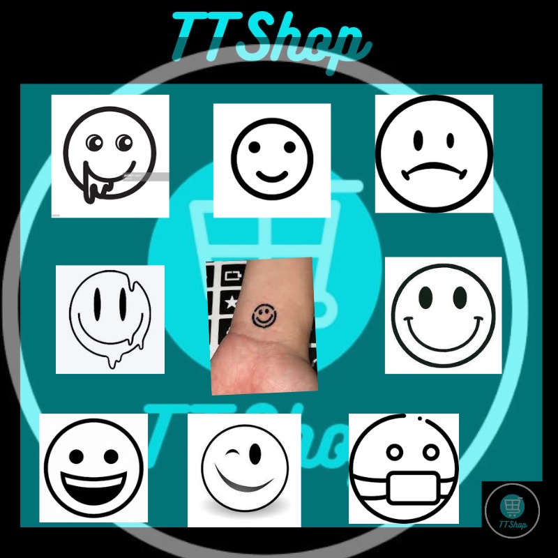 Tatoo temporary waterproof dan tahan lama gambar emoticon aman untuk anak semi permanen ,sejenis fru