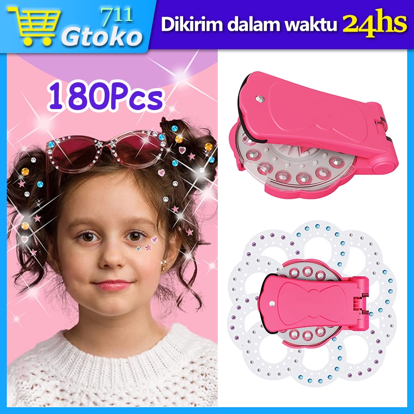 Mainan Blinger Blink Blink Rambut Anak Makeup Salon Hair Nail Diamond Styling Tool Gems Blinger Set 