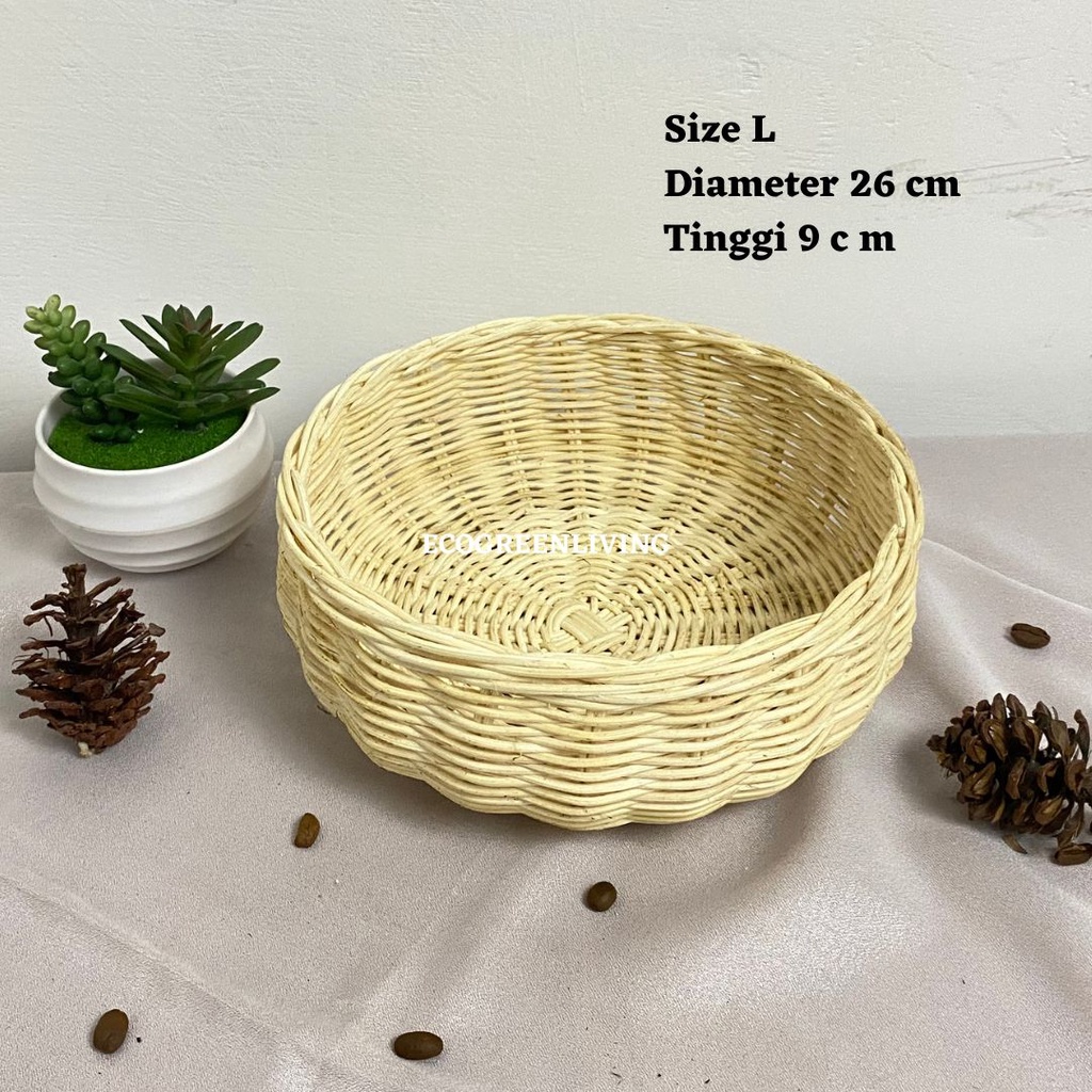 KERANJANG BUAH SERBAGUNA / HAMPERS SESERAHAN RATTAN BULAT MULTISIZE