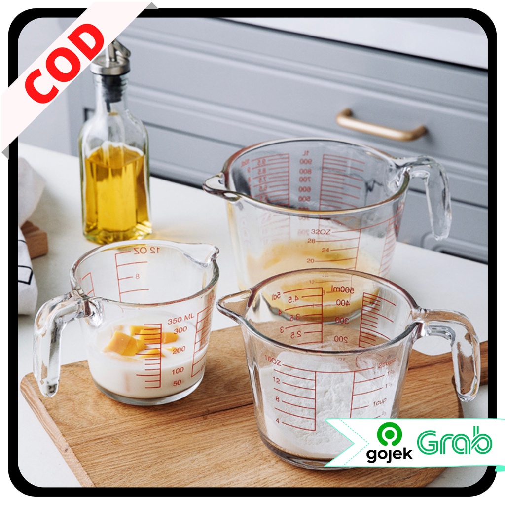 KAISSO - CANGKIR TAKAR UKUR / GELAS TAKAR UKUR / HOME BAKING TOOL CUP GLASS / GELAS UKUR / ALAT BAKING MULTI-SCALE MEASURING CUP