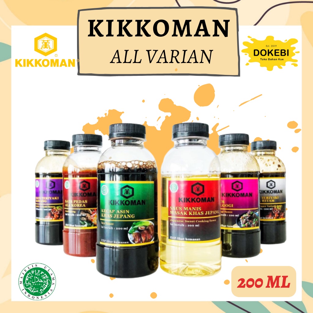 

SAUS KIKKOMAN ALL VARIANT 200 Gr - SOY GOCHUJANG BULGOGI GARLIC TERIYAKI YAKINIKU BLACK PEPPER FISH OYSTER SAUCE SAOS
