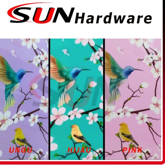 ㅞ Fiber Pagar Plastik Bunga Sakura Ungu Pink Hijau Per Meter TERBARU 26Z