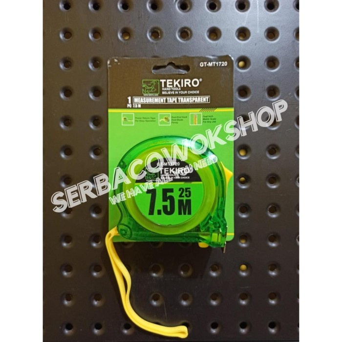 Tekiro Meteran 7.5 meter Transparan Measurement Tape Body Plastik