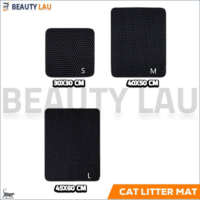 KESET KARPET PASIR KUCING ALAS TATAKAN PASIR KUCING CAT LITTER MAT ALAS LITTER BOX DOUBLE LAYER WATERPROOF MUDAH DIBERSIHKAN