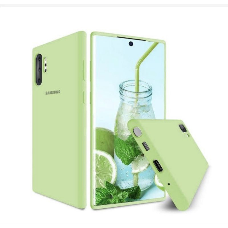 SAMSUNG NOTE 10 PLUS NOTE 10 Silikon Original Soft Case Beludru Logo Samsung