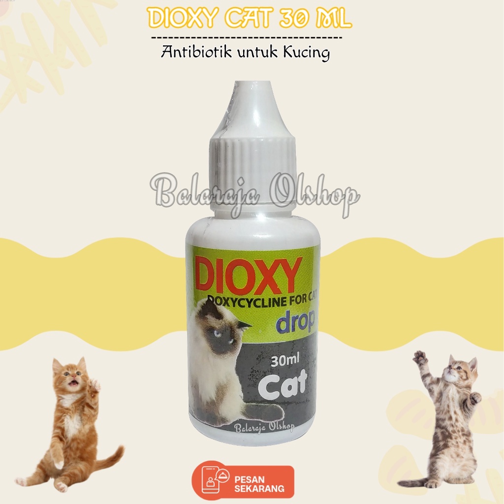 ANTIBIOTIK KUCING OBAT DEMAM FLU PILEK DIARE MUNTAH LEMAS ANTI BAKTERI DIOXY