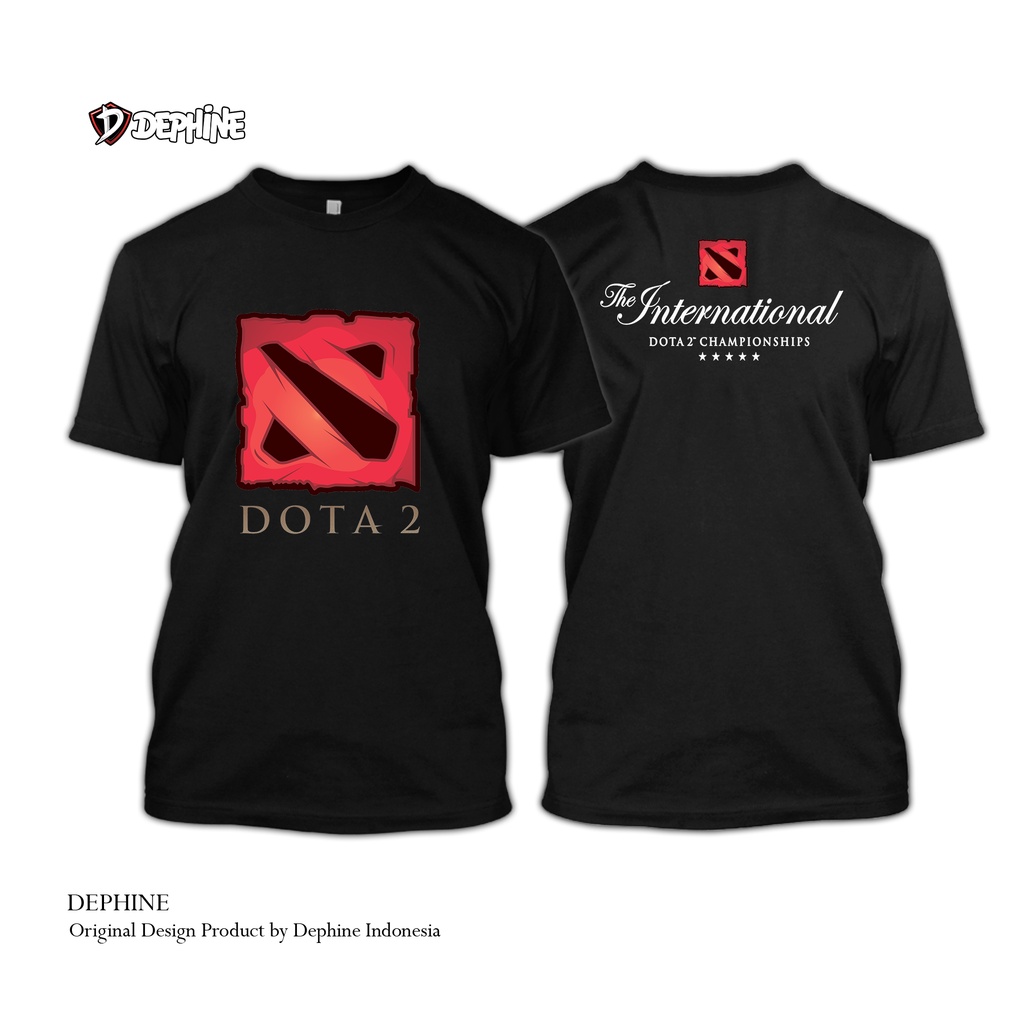 DEPHINE T-shirt Gamers | Kaos Pria Gamer DOTA2 logo DOTA2