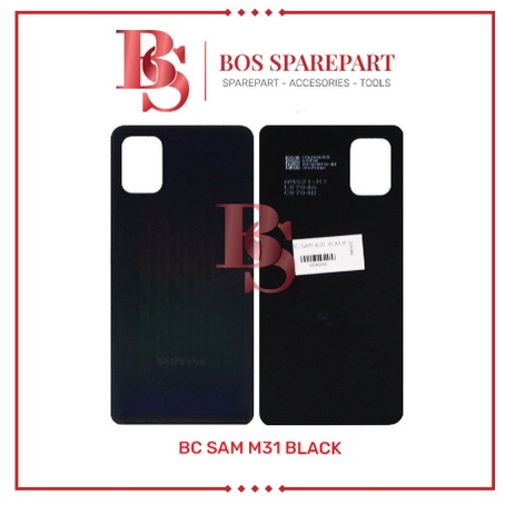 BACKDOOR BACKCOVER / BC SAMSUNG M31 BLACK / TUTUP BELAKANG