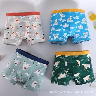 GO!BX1072 Boxer Anak laki-laki Celana dalam CD katun Motif Kartun Lucu