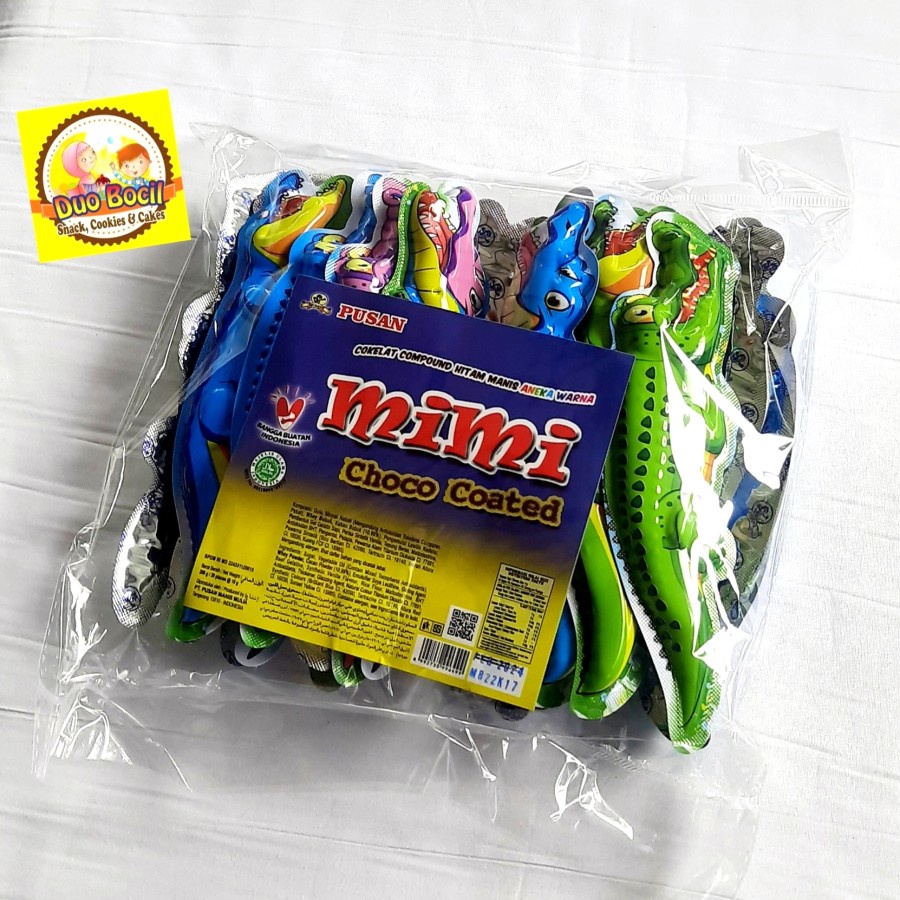 

Permen BUAYA / Mimi Choco Coated Chacha [isi 20 pcs] - Duo Bocil Snack