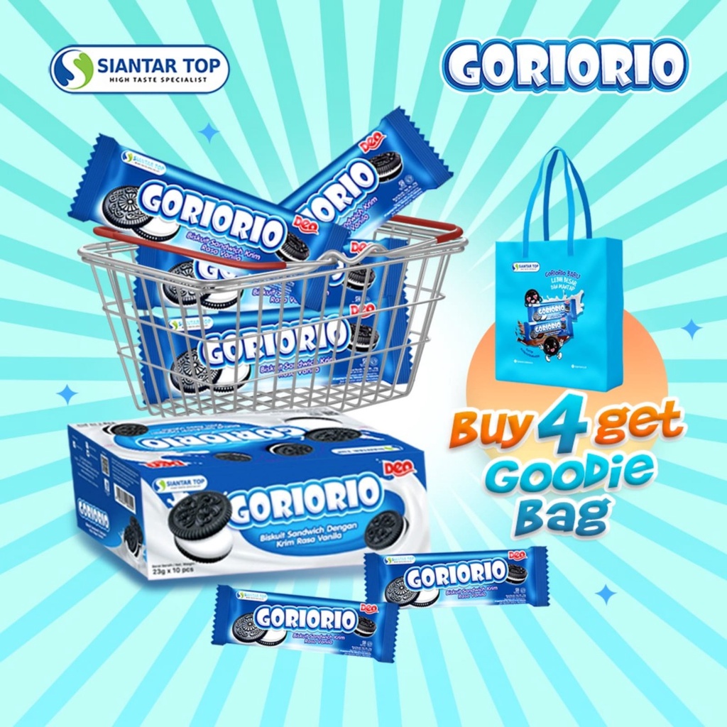 

Buy 4 Goriorio Vanilla 10 PCS x 23 gr Get Goodie Bag - SIANTARTOP