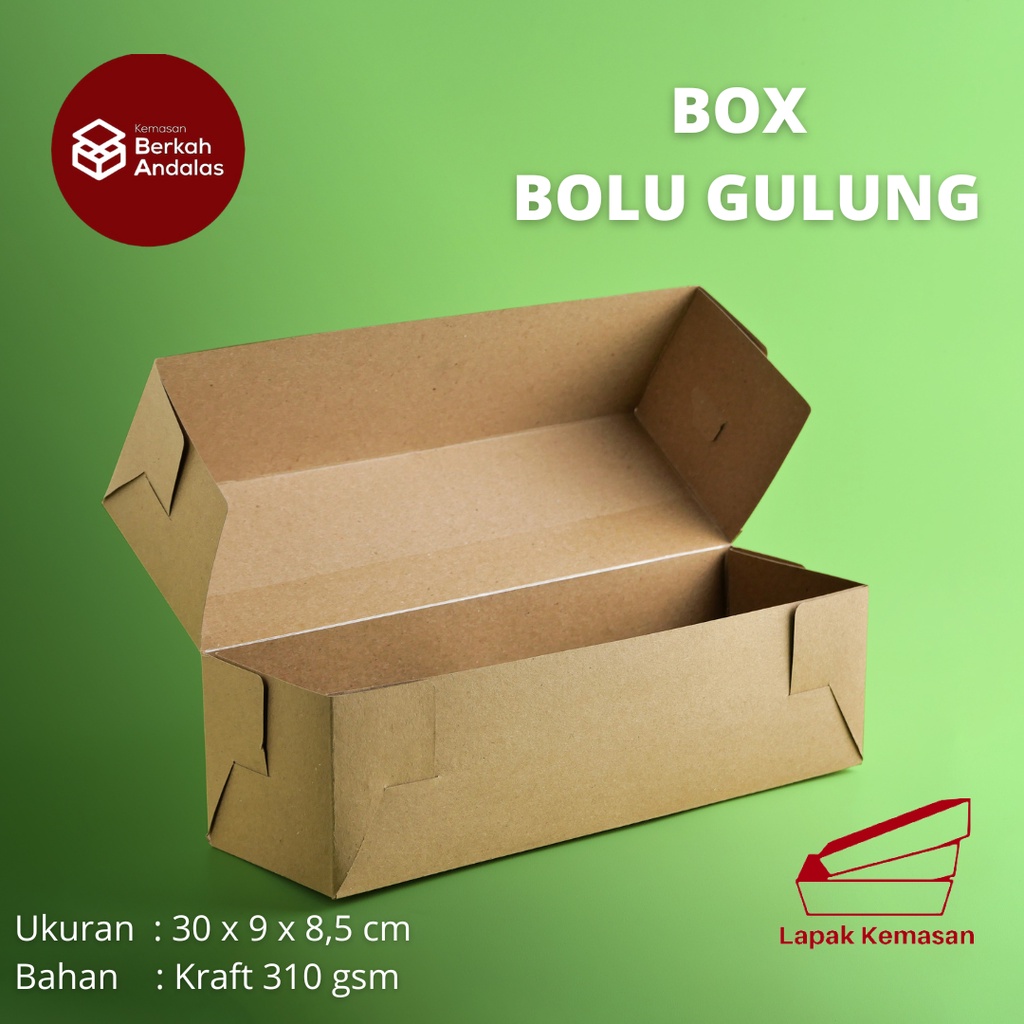 

BOX BOLU GULUNG / BAHAN KRAFT / BOX BOLU / BOX BROWNIES