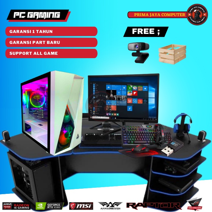 PC GAMING RAKITAN FUL SET I7 2600 PC CPU GAMING EDITING RAKITAN FULLSET KOMPUTER SSD 120GB HDD 1TB V