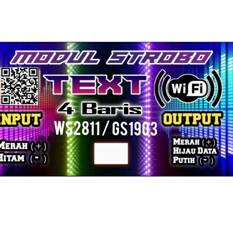 ➼ modul strobo text wifi 4 baris ℮