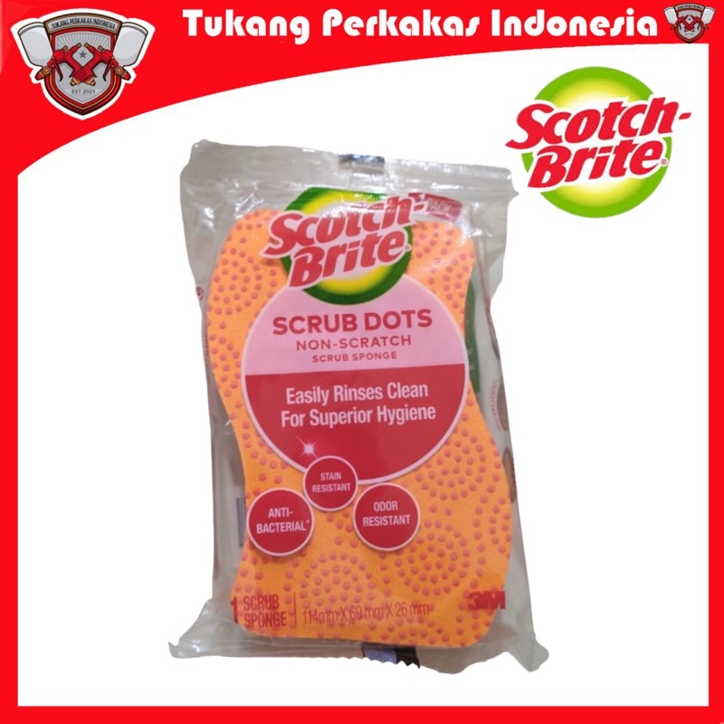 Scotch brite 3M Sabut spons Scrub Dots NS 1 pack