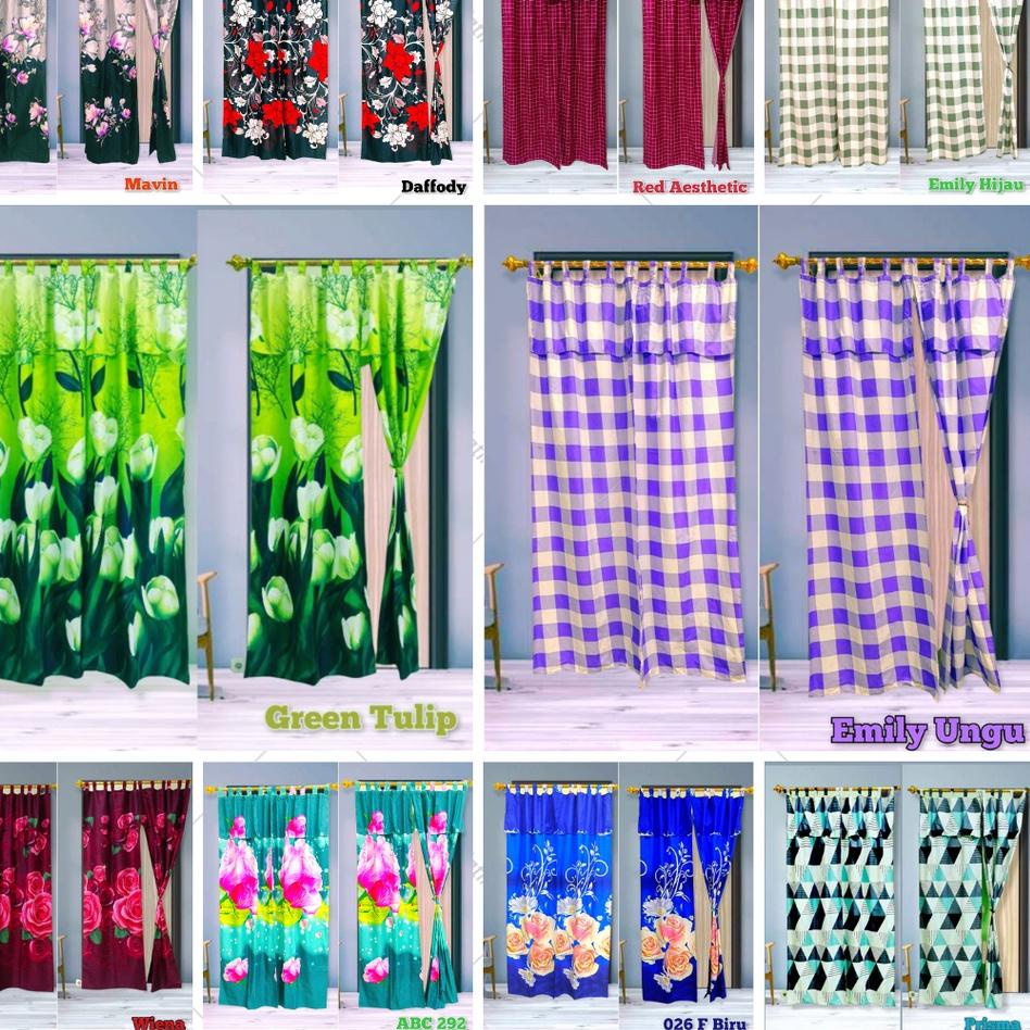 ♠  Gorden Pintu Hordeng Jendela Panjang Gordeng Pintu Kamar Tidur Minimalis Murah