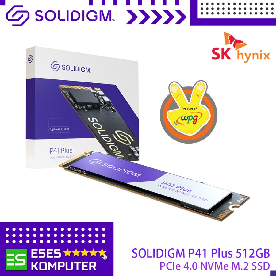 SSD SOLIDIGM P41 PLUS 512GB M.2 2280 PCIe 4.0 x4 NVMe