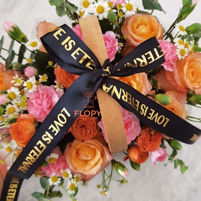 

[ 2,5 CM ] Pita Grossgrain " Love Is Eternal " / Pita Salur Tulisan love Is Eternal