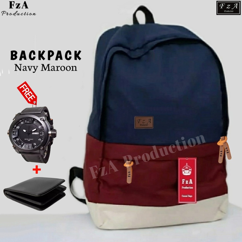 FzA Official - Tas Ransel Distro Original Casual pria Wanita / Tas Ransel Laptop / Backpack Sekolah Kuliah Distro Original Tas Punggung Laptop